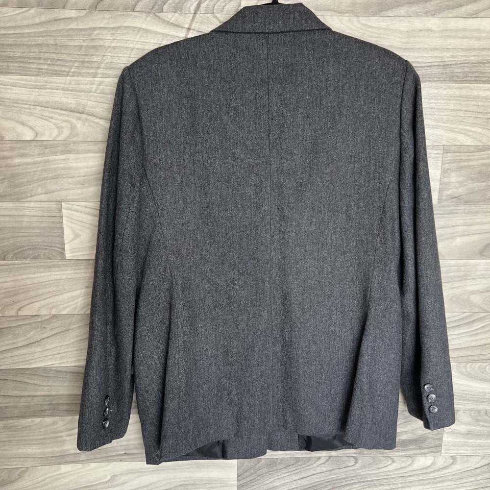 Vintage E.H. Woods Classic Gray Women's Wool Blend Blazer - Picture 2 of 13